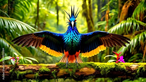 peacock in the zoo