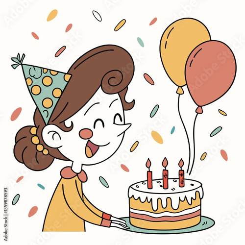 birthday cake with candles