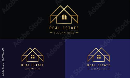 Real estate logo design with full branding business card, stumps, email signature, and social media kit