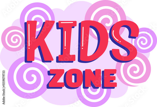 Kids zone banner label


