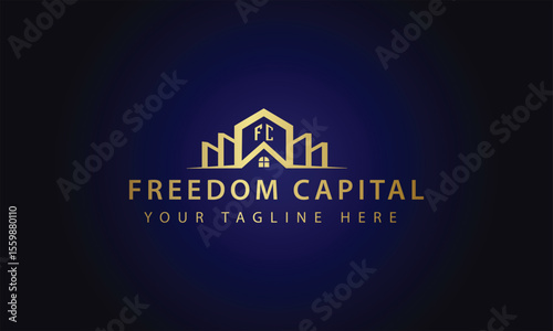 Real estate logo design with full branding business card, stumps, email signature, and social media kit