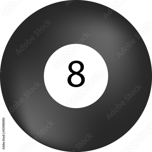 Classic 8 Ball Pool Icon - Billiards & Game Design