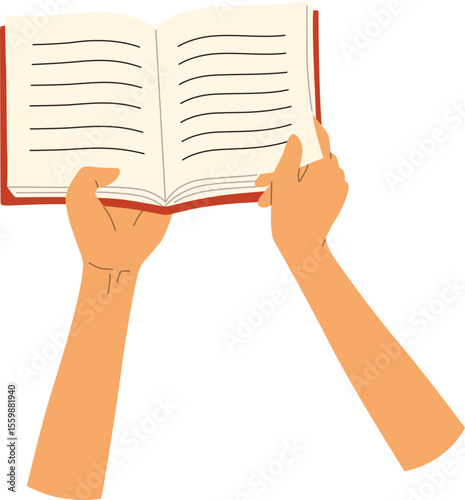 Hand holding book
