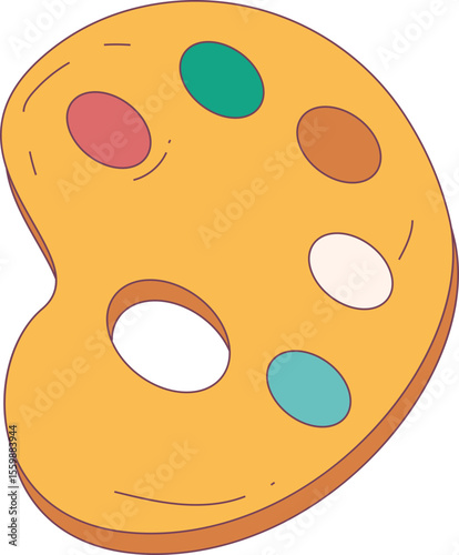 Paint Pallete illustration, perfect for design graphic needs