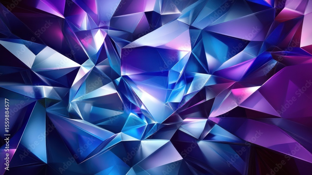 Abstract geometric shapes in vibrant blues and purples Abstract geometric shapes in vibrant blues and purples