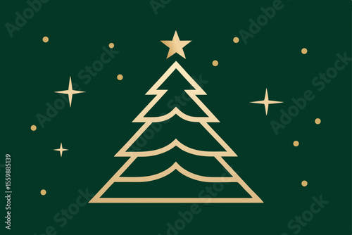 christmas tree vector illustration