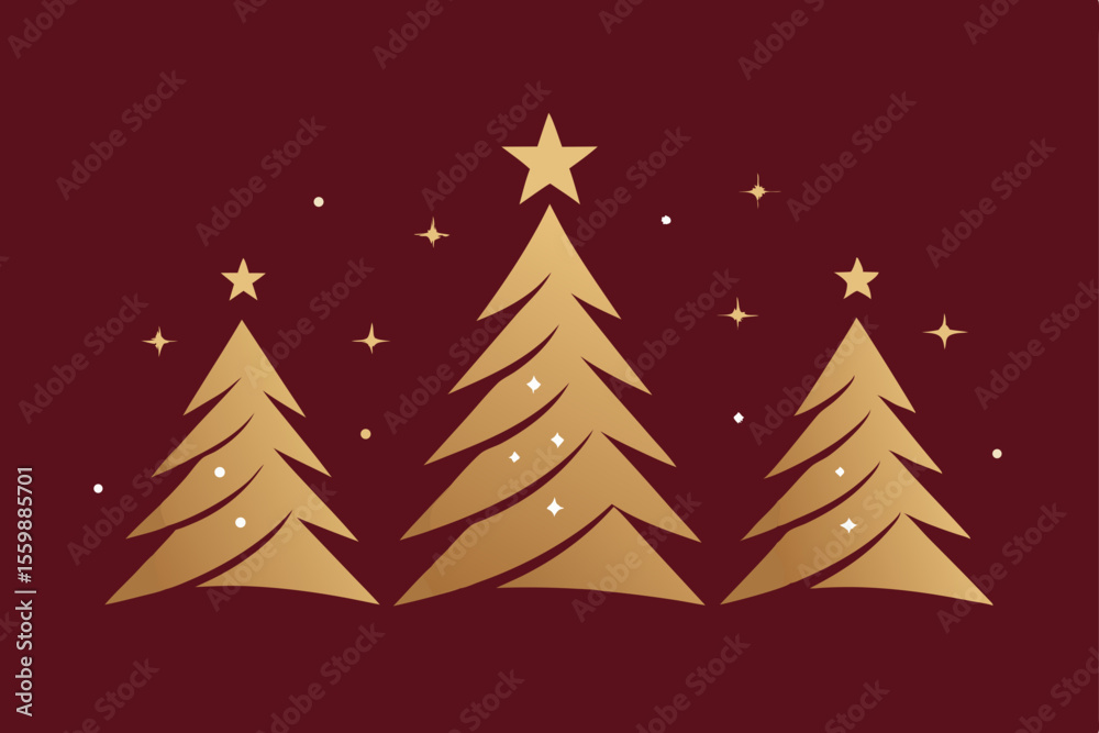 Obraz premium christmas tree vector illustration