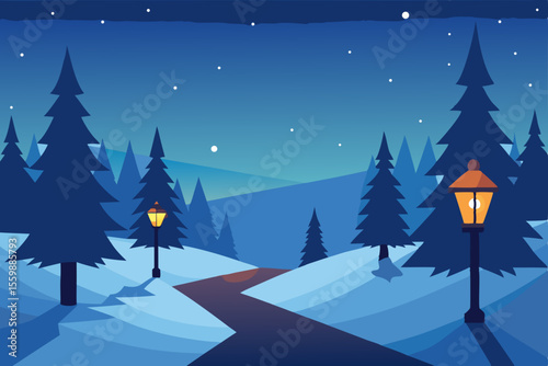 winter landscape with forest