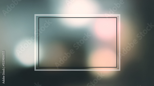 Abstract Frame Background with Bokeh Effect for Text or Graphic Overlay