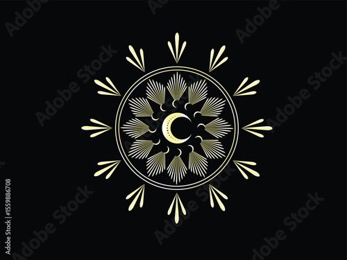 moon phases, sacred geometry, mandala