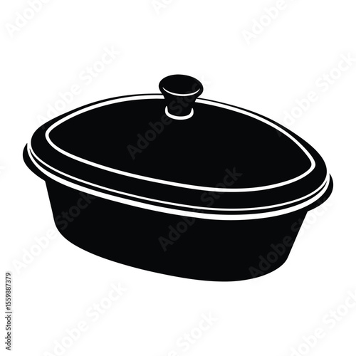 Oval Baking Dish with Lid Perfect for Cooking and Serving