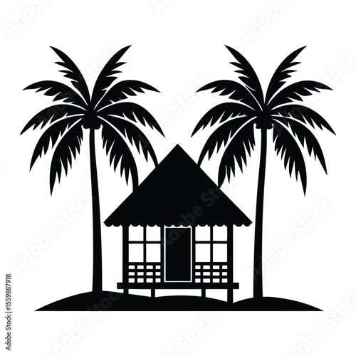 Tropical Beach Hut Vacation Getaway Island Paradise Escape