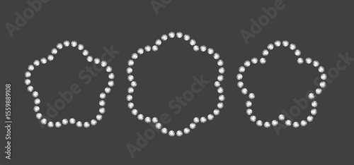 Jewel Rhinestone Flower Frame Element