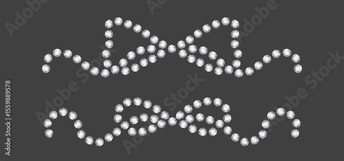 Jewel Rhinestone Ribbon Element