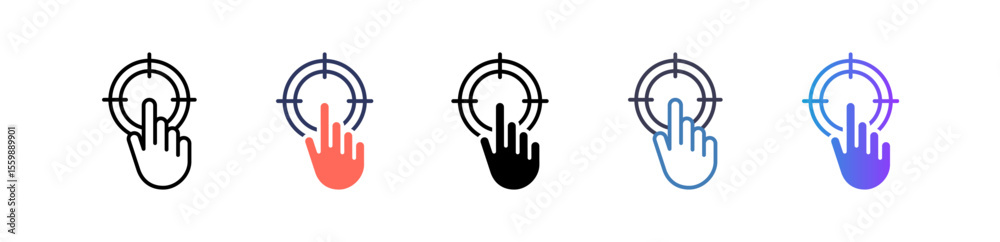 Obraz premium Objective multiple icon