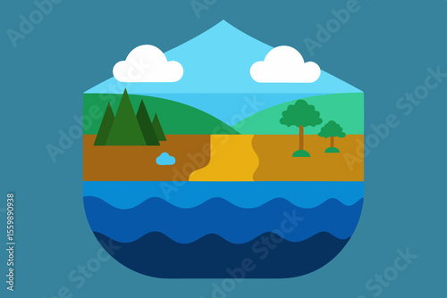 Preserving Our Water Resources A Visual Representation of the Water Cycle and Ecosystem