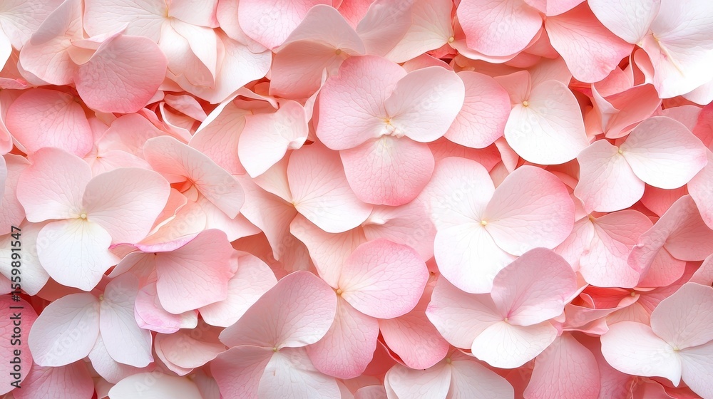 Obraz premium Delicate Petals of Soft Pink and White Flowers Creating a Beautiful Floral Background Design for Various Uses