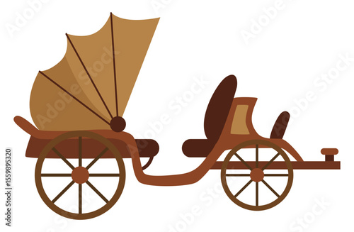 Retro Vintage Carriage Transportation Vector Illustration