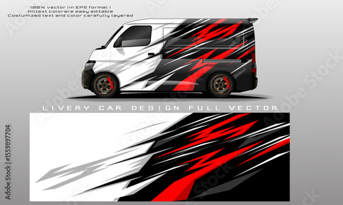 car livery graphic vector. abstract grunge background design for vehicle vinyl wrap and car branding	