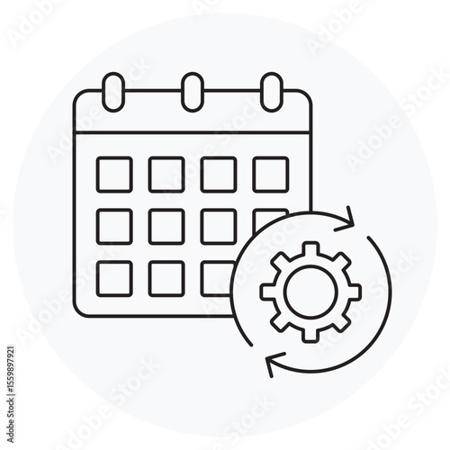 Workflower Calendar icon, Streamline Your Schedule with a Smart Workflow Calendar, Organize, Plan, and Execute: The Power of Workflow Calendars, vector