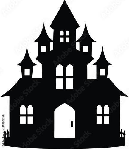 castle silhouette vector