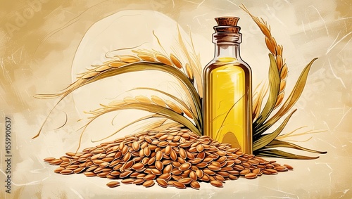 Linseed oil, alternatively recognized as flaxseed oil, is an oil with a color range from clear to yellowish, derived from the dried and matured seeds of the flax plant