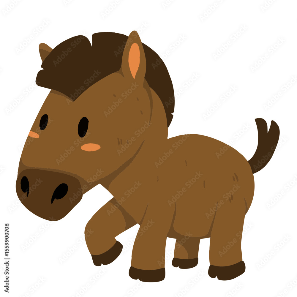 Fototapeta premium Chinese Zodiac Animal Illustration Horse