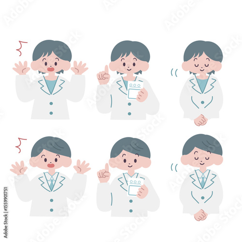 薬剤師さんの表情3種セット