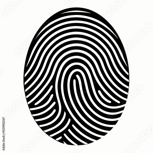 fingerprint on white background