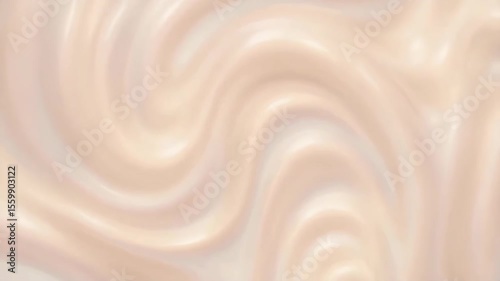 Pearl Cream Marble Swirl Background. Luxury Soft Abstract Fluid Loop
