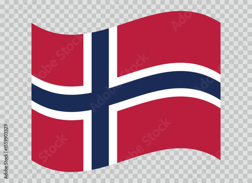 Flag of Norway. Norwegian national symbol in official colors. Template icon. Abstract vector background.