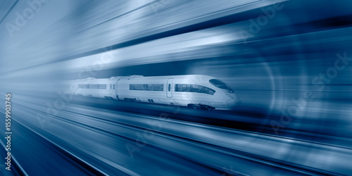 High-speed train of China railway from Luoyang in Beijing, China