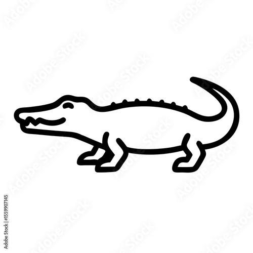 Baby Crocodile Vector – Cute and Friendly Reptile Art
