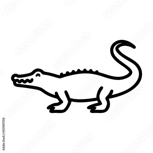 Funny Crocodile Character Vector for Kids
