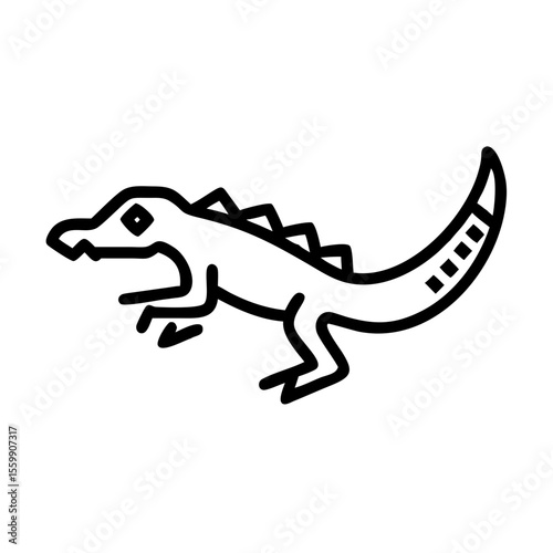 Baby Crocodile Vector – Cute and Friendly Reptile Art
