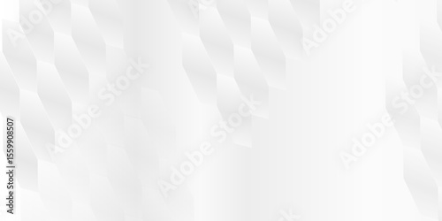 Crisp Abstract Geometric Banner in White Color Tones with 3D Elements and Linear Composition for Use in Clean and Professional Marketing Layouts
