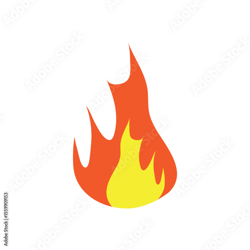 fire  logo icon illustration flat