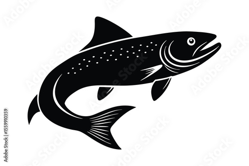Brown trout jumping.eps