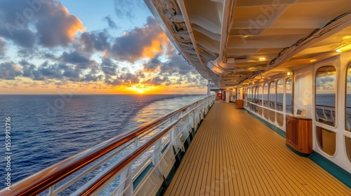 Wallpaper Mural Cruise ship deck at sunset Torontodigital.ca