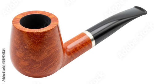Isolated Brown Smoking Pipe