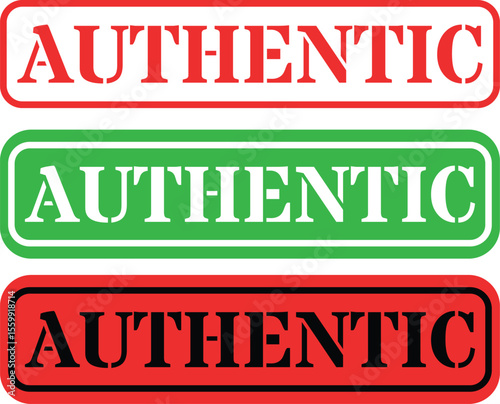 Authentic stamp designs in red green and black colors