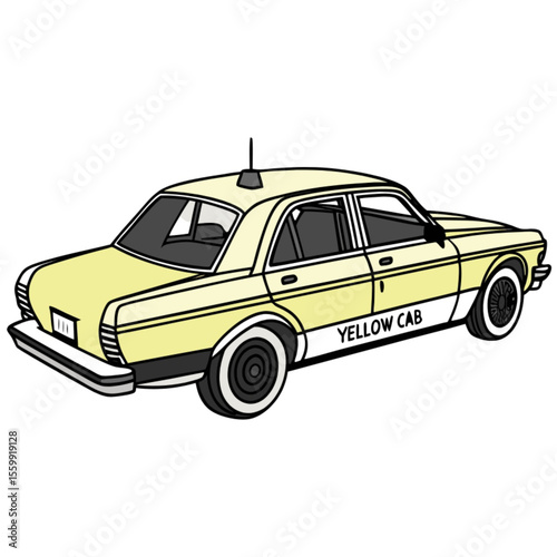 Black and white vector isolated SUV automobile illustration