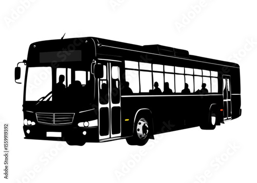 Red vintage London double-decker bus, a public transport vehicle, isolated on white