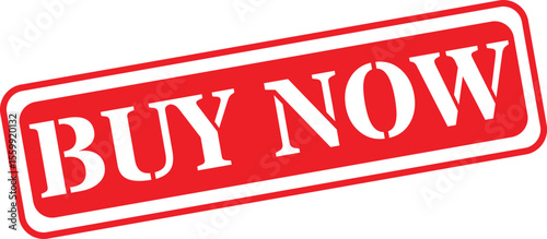 Red and white buy now stamp for sales and promotions