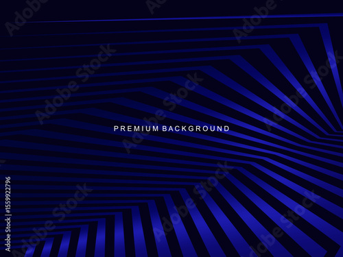 This abstract vector image features a dynamic gradient pattern of dark to light blue diagonal lines and chevrons, creating the illusion of depth and movement. Suitable for digital businesses, etc.