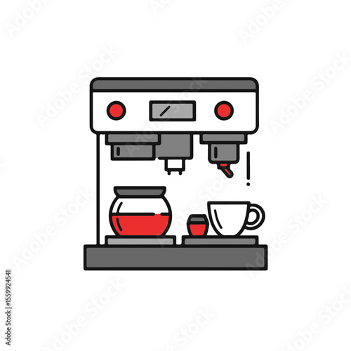 Modern coffee machine for coffee lovers and cafes. 