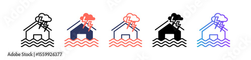 Disaster multiple icon