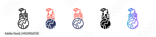 Pollution multiple icon