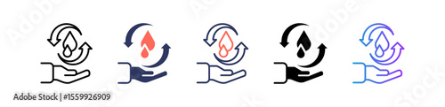 Save Water multiple icon