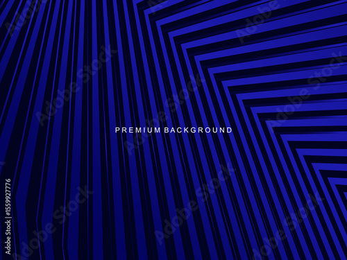 This abstract vector image features a dynamic gradient pattern of dark to light blue diagonal lines and chevrons, creating the illusion of depth and movement. Suitable for digital businesses, etc.